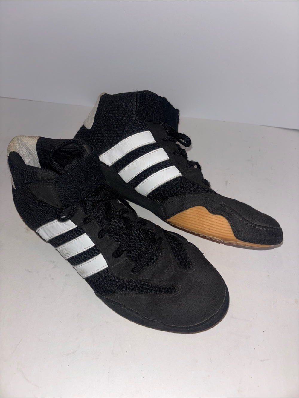Men’s Adidas wrestling High-Top Sneakers with White Stripes